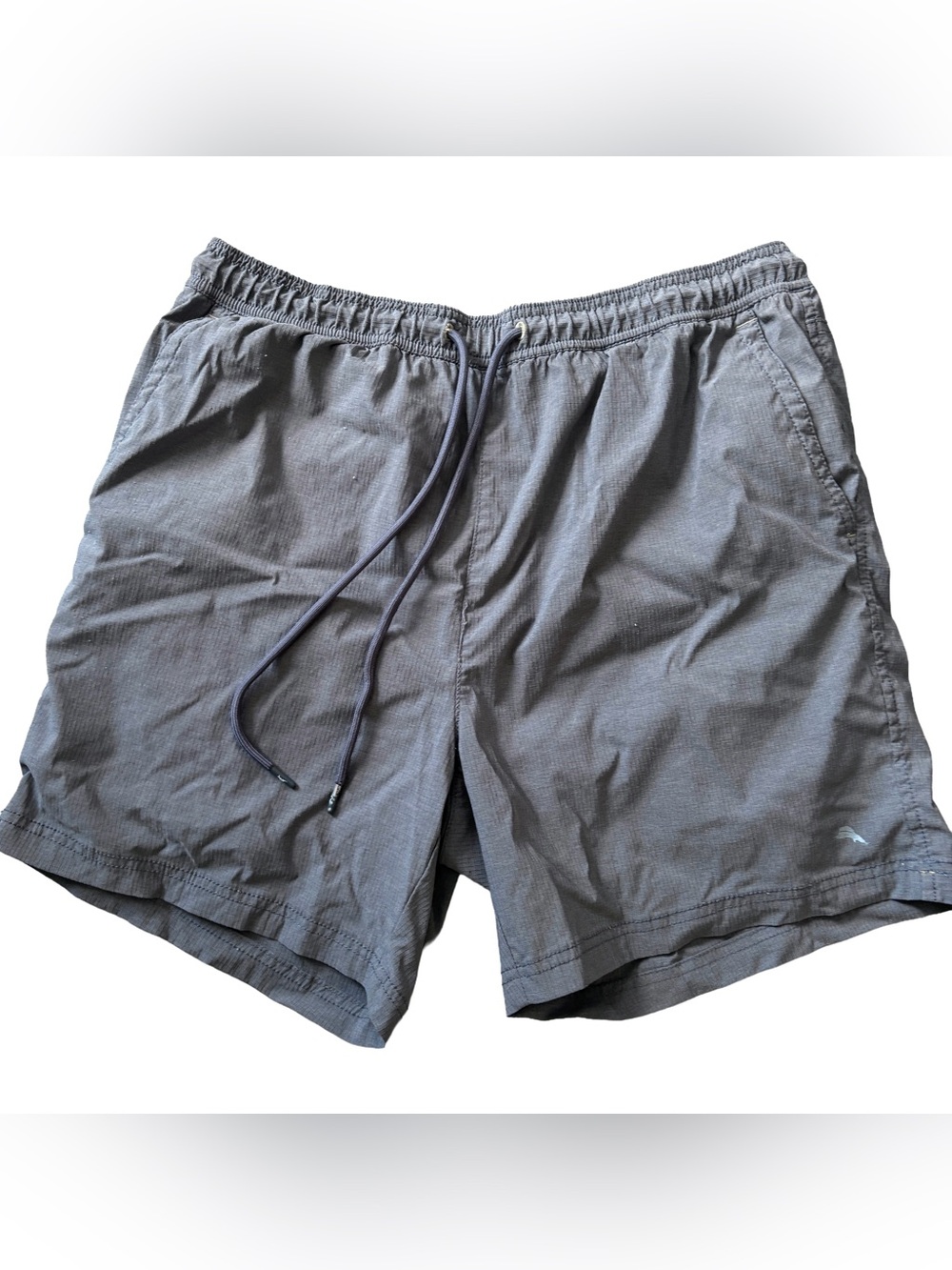 Tommy Bahama Mens L Swim Trunks Shorts Gray Drawstring Elastic Waist Mesh Lined